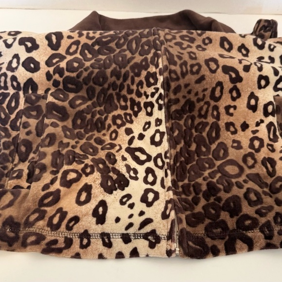 Rebecca Malone Velour Collared Zippered Vest Ladies Size XL Brown Animal Print - Picture 14 of 16